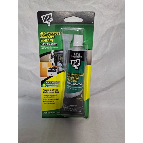 Dap 00688 All-Purpose Adhesive Sealant, 100% Silicone, 2.8-Ounce Tube 2.8 FL OZ - Picture 1 of 6